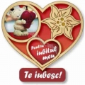 Magnet inima lemn ursuleti, Pentru iubitul meu! 